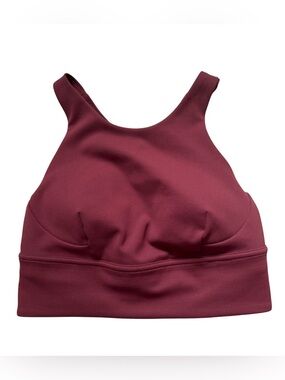 Lululemon Red Merlot Wunder Train Longline Sports Bra Tank Size 6